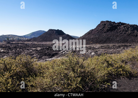 Zerklüftete Gelände im Krater des Moon Nationalmonument and Preserve in Idaho. Stockfoto