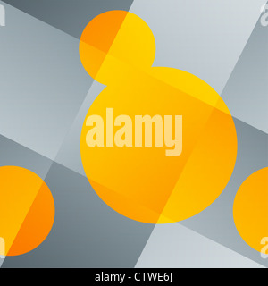 Nahtlose abstrakter Hintergrund mit gewebten Hintergrund und Orange Runde Formen. Stockfoto