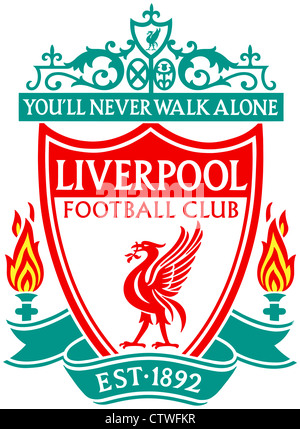Logo des englischen Fußballvereins FC Liverpool. Stockfoto