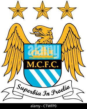 Logo des englischen Fußballvereins Manchester City. Stockfoto