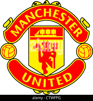 Logo des englischen Fußballvereins Manchester United. Stockfoto