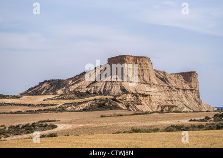 Rallón Berg im Naturpark Bardenas Reales in Navarra, Spanien Stockfoto