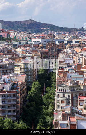 Hospital de Sant Pau in Horta-Guinardó Viertel von Barcelona. Als UNESCO-Weltkulturerbe anerkannt. Stockfoto