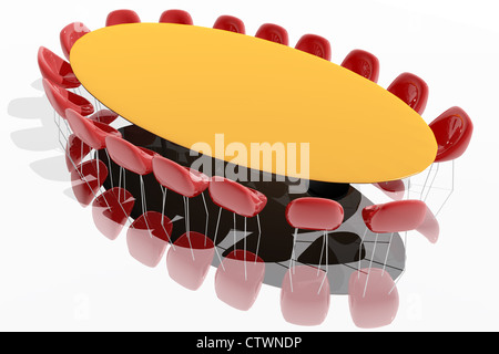 Konferenztisch.  3D Render-Abbildung Stockfoto