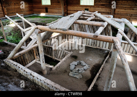 Native Alaskan Wohnung umgebaut. Katmai Nationalpark und Reservat. Alaska, USA. Stockfoto