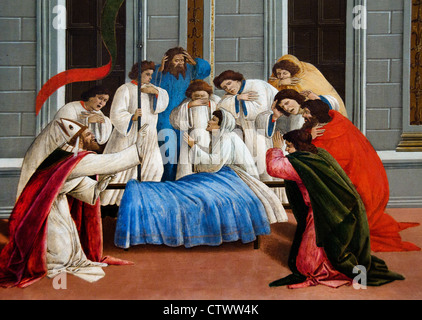 Drei Wunder des Heiligen Zenobius von Botticelli (Alessandro di Mariano Filipepi) 1444-1510 Italien Italienisch Stockfoto