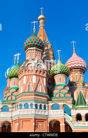 Kuppeln der Basilius Kathedrale in Moskau Stockfoto