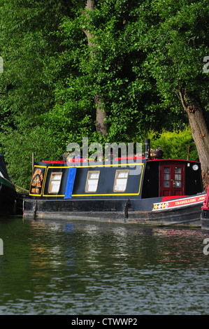 Ein Blick auf den Fluss Wey Navigation Surrey UK Stockfoto