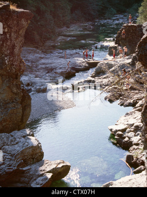 Drei Pools schwimmen Loch und Opal Creek, Oregon Stockfoto