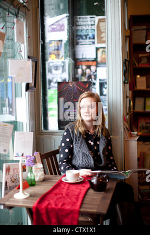 Gewundene Treppe Buchhandlung Dublin Irland Stockfoto