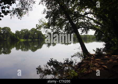 Einen Blick an den Ufern des James River nahe der Stadt von Richmond, Virginia Stockfoto