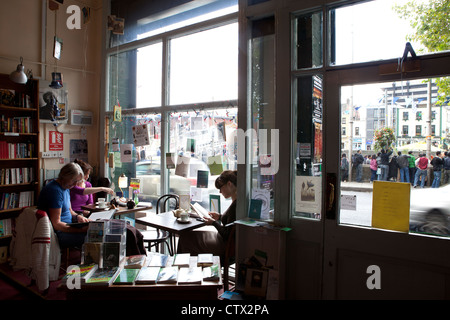 Wicklung der Treppe Buchhandlung Café Dublin Irland Stockfoto