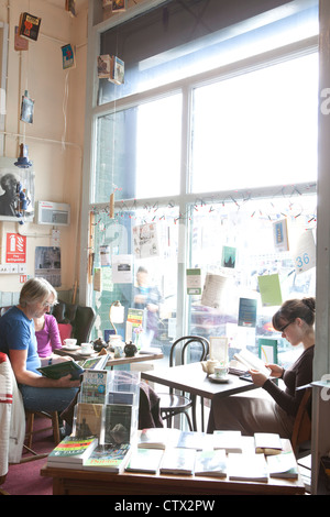 Wicklung der Treppe Buchhandlung Café Dublin Irland Stockfoto
