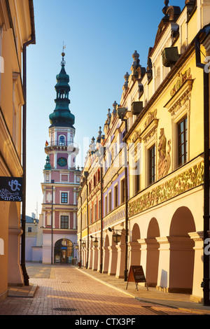 Zamosc, Rathaus, Unesco, Polen, Europa Stockfoto