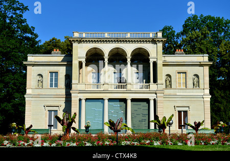 Villa Bartholoni, das Museum für Geschichte der Naturwissenschaften, park La Perle du Lac, Genf, Schweiz Stockfoto