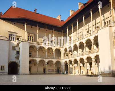 Die gotische Königsschloss Wawel, Krakow (Krakau), Polen, Europa, UNESCO Stockfoto