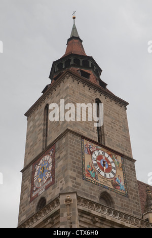 Die schwarze Kirche, Brasov, Karpaten Siebenbürgen, Rumänien, Osteuropa, EU Stockfoto