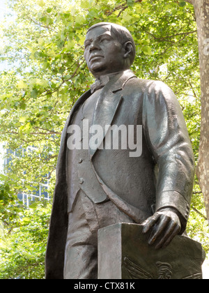 Statue von Benito Juarez, Bryant Park, New York Stockfoto