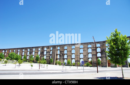 Aquädukt in Altstadt von Elvas, südlich von Portugal. Stockfoto