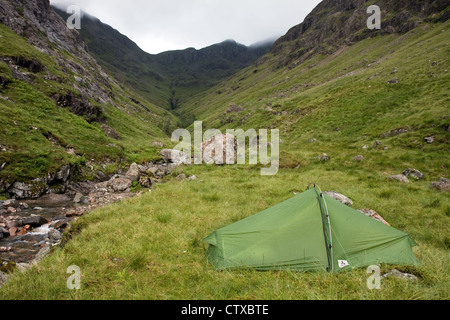 Wilde Camp, Coire Gabhail, das verlorene Tal Glencoe Stockfoto