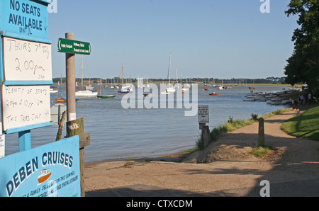 Kreuzfahrten auf der River Deben, Waldringfield, 1 Mile from The Moon and Sixpence Campingplatz, Woodbridge, Suffolk Stockfoto