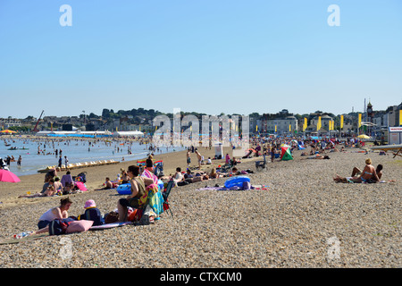 Strand Blick, Weymouth, Dorset, England, Vereinigtes Königreich Stockfoto