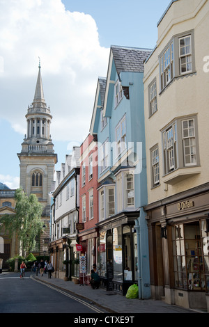 Periode Häuser, Turl Street, Oxford, Oxfordshire, England, Vereinigtes Königreich Stockfoto