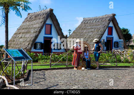 Traditionelles Haus in Palheiro Santana Madeira Portugal Stockfoto