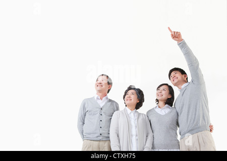 Eine große Familie auf der Suche nach dem Himmel Stockfoto
