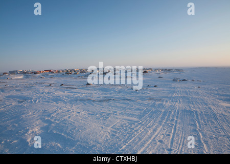 gefrorenen Straßen am Nordpol Stockfoto