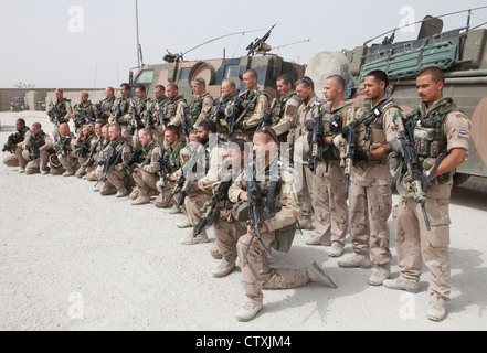Niederländischen Militär auf Patrouille in Kunduz, Afghanistan Stockfoto