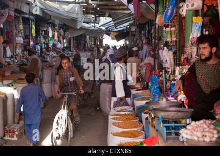 Basar in Innenstadt Kunduz, Afghanistan Stockfoto