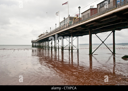 Erschossen von der Beach Paignton Pier A Stockfoto