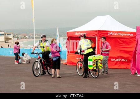 Strand von Weymouth während der London Olympics 2012 am Veranstaltungsort Segeln Stockfoto