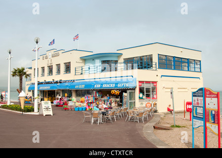 die Pier Bandstand Art Deco Gebäude auf Weymouth direkt am Meer Stockfoto