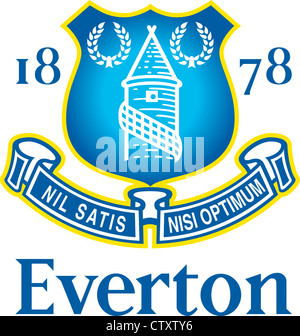 Logo des englischen Fußball-Nationalmannschaft Everton Football Club. Stockfoto