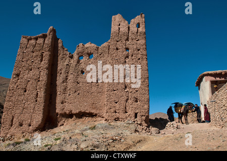 traditionellen Kasbah im südlichen Atlasgebirge, Marokko Stockfoto