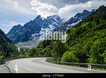 Courmayeur Mont Blanc Gipfel Stockfoto