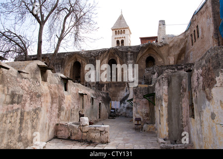 Äthiopischen Kloster, Kirche des Heiligen Grabes in Jerusalem. Israel Stockfoto