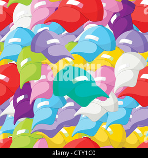 Hüte-nahtlose Muster-Vektor-illustration Stockfoto