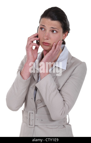 Besorgt Geschäftsfrau Stockfoto