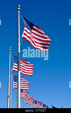 Amerikanische Flagge im Wind wehende Stockfoto