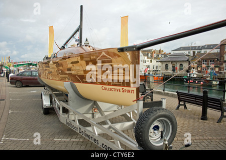 Hafen der Yacht "kollektiven Geist" auf dem Display bei Weymouth, Dorset, UK Stockfoto