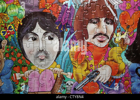 Beatles-Puzzle zeigt Paul McCartney, Ringo Starr Stockfoto