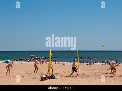 Beachvolleyball Coney Island Brooklyn New York Stockfoto