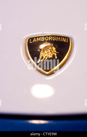 Lamborghini-Emblem Logo, Welt-berühmten Luxus-Autohersteller Stockfoto