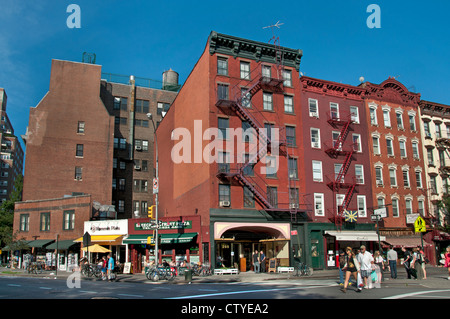 Bleecker Street 6th Avenue West Village (Greenwich Village) Manhattan New York Vereinigte Staaten von Amerika Stockfoto