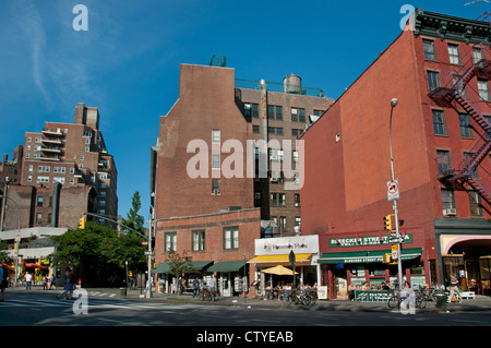 Bleecker Street 6th Avenue West Village (Greenwich Village) Manhattan New York Vereinigte Staaten von Amerika Stockfoto