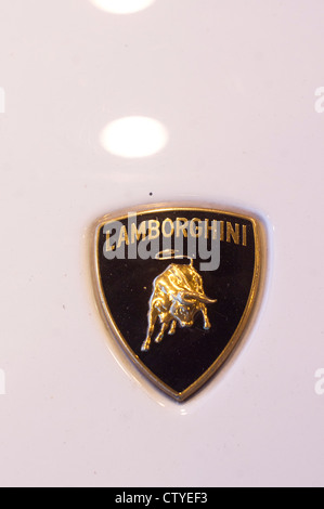 Lamborghini-Emblem Logo, Welt-berühmten Luxus-Autohersteller Stockfoto