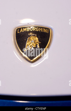 Lamborghini-Emblem Logo, Welt-berühmten Luxus-Autohersteller Stockfoto